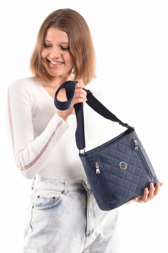 Picture of 19V69 ITALIA 7152 Navy Blue Woman Cross Bag